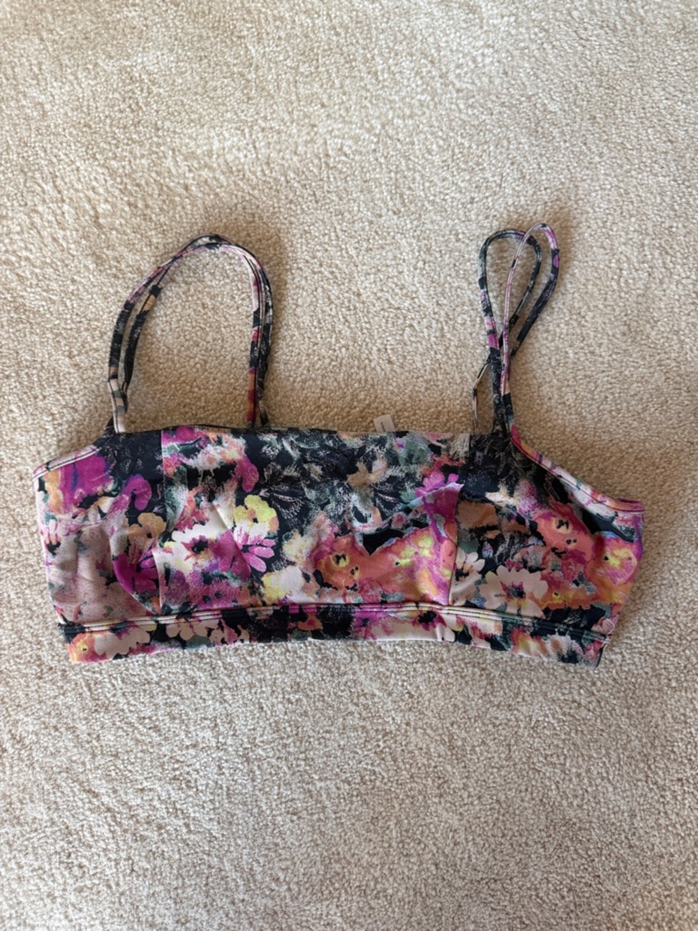 💥3/$20 FP Movement by Free People Floral Pink Black Sports Bra
